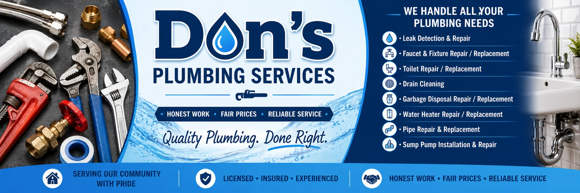 Don's Plumbing Services banner - Kalamazoo, MI